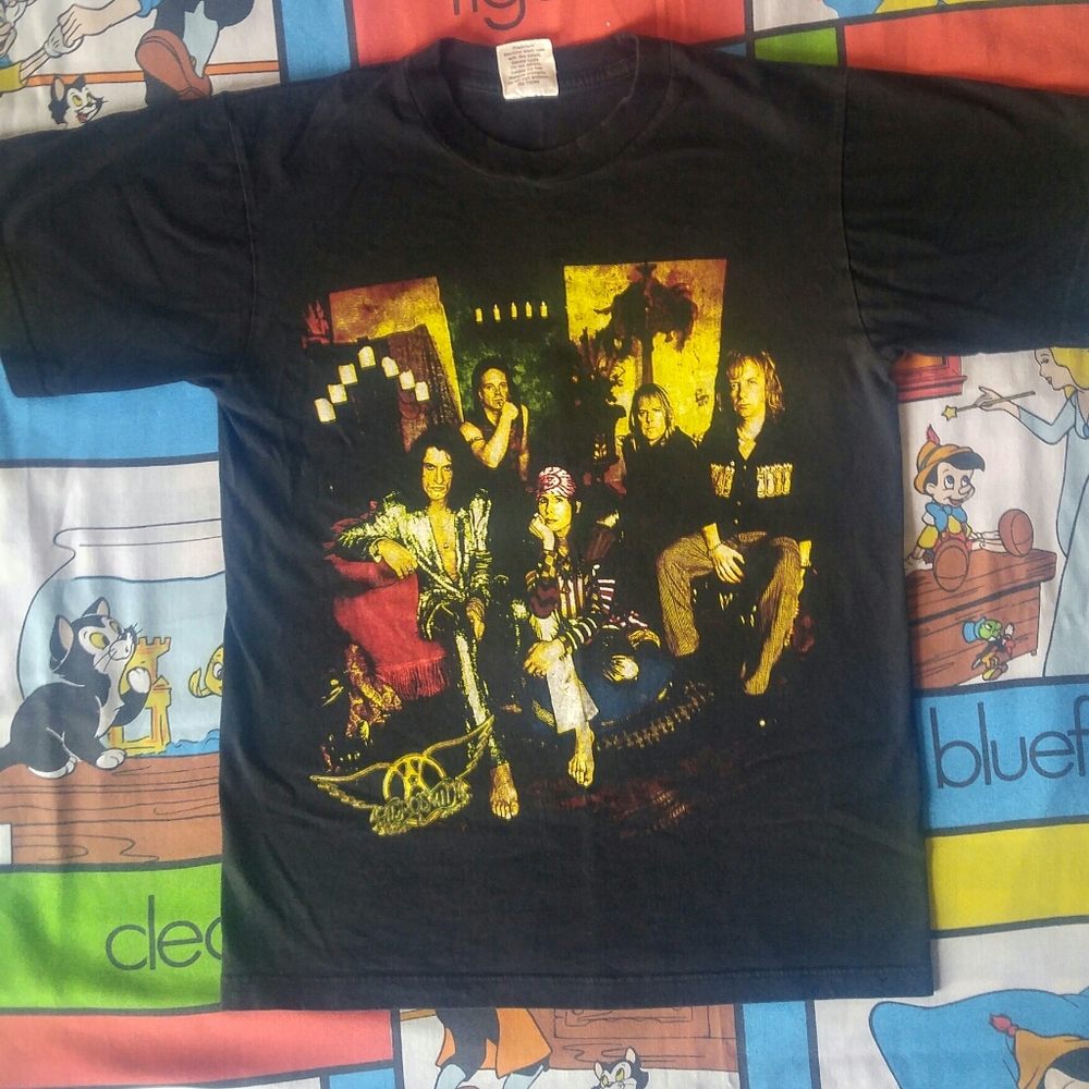 Vintage 90's Aerosmith Nine Lives Tour T-Shirt